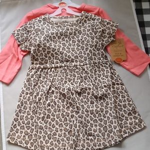 Organic cotton dress and cardigan set